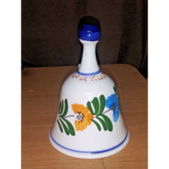 Tourist VILLAJOYOSA SOUVENIR Dinner Bell ceramic porcelain floral hand-painted - Picture 8 of 11